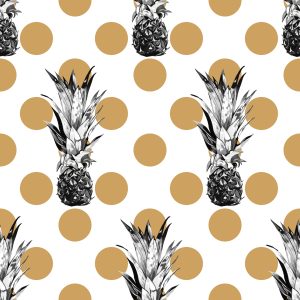 Papier Peint Ananas À Pois – Image 1
