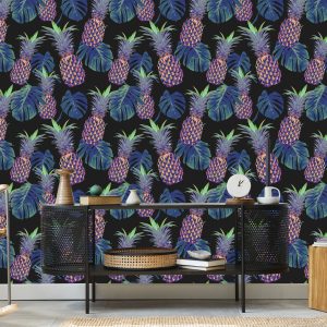 Papier Peint Ananas Aux Feuilles De Monstera – Image 5