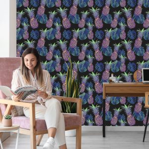Papier Peint Ananas Aux Feuilles De Monstera – Image 7