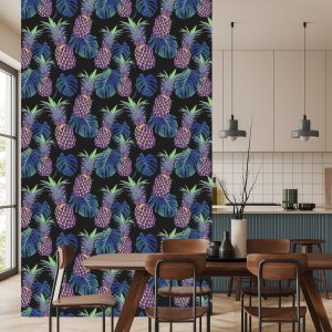 Papier Peint Ananas Aux Feuilles De Monstera – Image 4