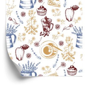 Papier Peint Pommes Au Café – Image 2
