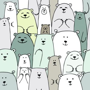 Papier Peint Pour Les Enfants - La Famille Ours – Image 1