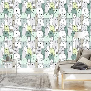 Papier Peint Pour Les Enfants - La Famille Ours – Image 3