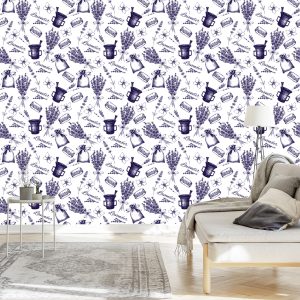 Papier Peint Lavande Telle Qu'esquissée – Image 3