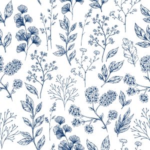 Papier Peint Feuilles Aux Herbes – Image 1