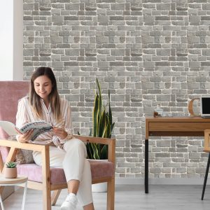 Papier Peint Mur De Briques Grises – Image 7