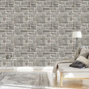 Papier Peint Mur De Briques Grises – Image 3