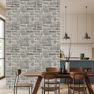 Papier Peint Mur De Briques Grises – Image 4