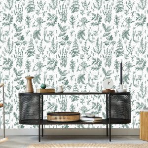 Papier Peint Pour La Cuisine, Les Feuilles, Les Plantes, Les Herbes, Les Fleurs – Image 5