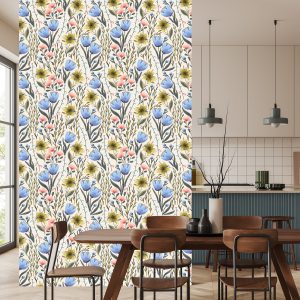 Papier Peint Fleurs Sauvages Dans Un Style Vintage – Image 4