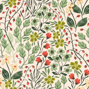 Papier Peint Fleurs Et Fruits Des Bois – Image 1