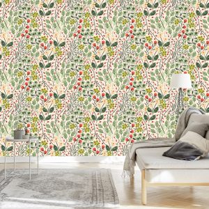 Papier Peint Fleurs Et Fruits Des Bois – Image 3