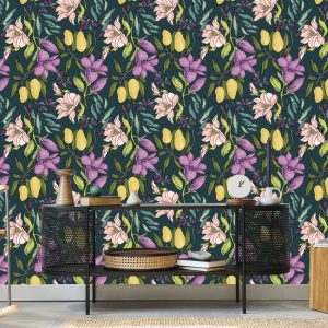Papier Peint Fleurs Avec Fruits – Image 5