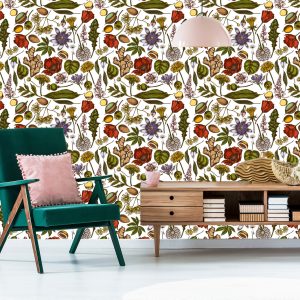 Papier Peint Plantes Des Champs Avec Des Herbes Et Des Épices – Image 6