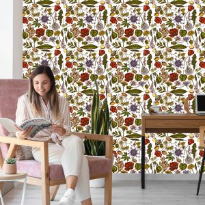 Papier Peint Plantes Des Champs Avec Des Herbes Et Des Épices – Image 7