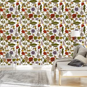 Papier Peint Plantes Des Champs Avec Des Herbes Et Des Épices – Image 3