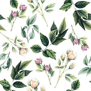 Papier Peint Brindilles De Roses – Image 1