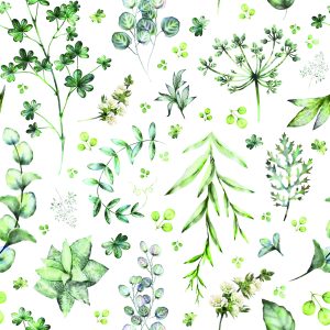 Papier Peint Feuilles Et Fleurs Sauvages – Image 1
