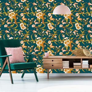 Papier Peint Papillons Avec Des Fleurs – Image 6