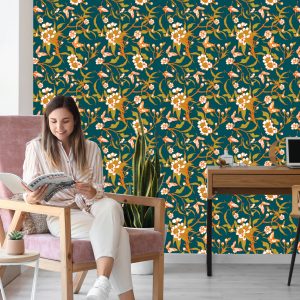 Papier Peint Papillons Avec Des Fleurs – Image 7