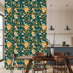 Papier Peint Papillons Avec Des Fleurs – Image 4
