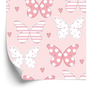 Papier Peint Pour Les Enfants - Papillons Aux Couleurs Pastel – Image 2