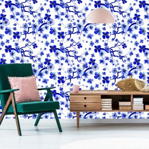 Papier Peint Pour La Chambre Fleurs De Cerisier Brindilles Plantes 3D – Image 6