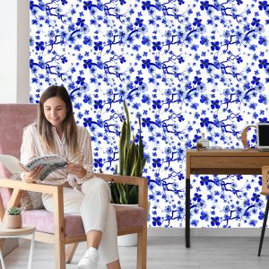 Papier Peint Pour La Chambre Fleurs De Cerisier Brindilles Plantes 3D – Image 7