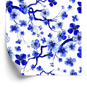 Papier Peint Pour La Chambre Fleurs De Cerisier Brindilles Plantes 3D – Image 2