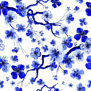 Papier Peint Pour La Chambre Fleurs De Cerisier Brindilles Plantes 3D – Image 1