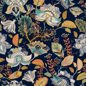 Papier Peint Fleurs De Style Folklorique – Image 1