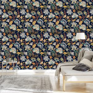 Papier Peint Fleurs De Style Folklorique – Image 3