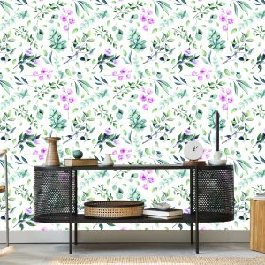 Papier Peint Brindilles Avec Des Fleurs – Image 5