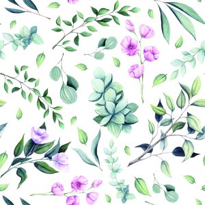 Papier Peint Brindilles Avec Des Fleurs – Image 1