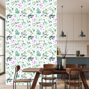 Papier Peint Brindilles Avec Des Fleurs – Image 4