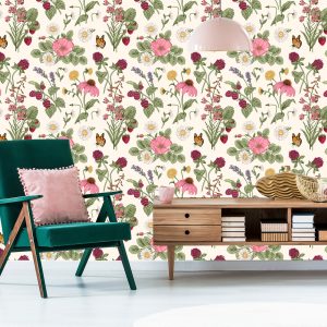 Papier Peint Fruits De Saison Aux Fleurs – Image 6
