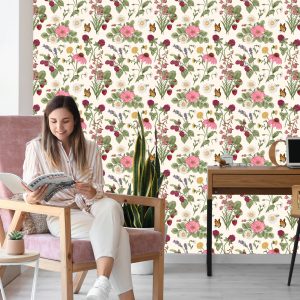 Papier Peint Fruits De Saison Aux Fleurs – Image 7