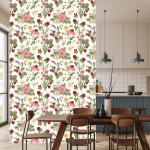Papier Peint Fruits De Saison Aux Fleurs – Image 4