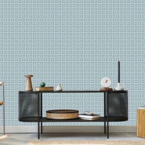 Papier Peint Motif Géométrique Dans Un Style Rétro – Image 5