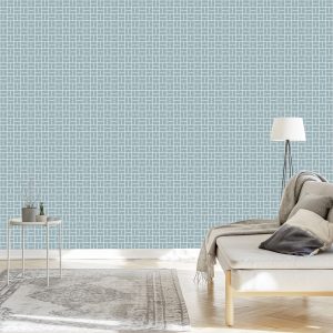 Papier Peint Motif Géométrique Dans Un Style Rétro – Image 3