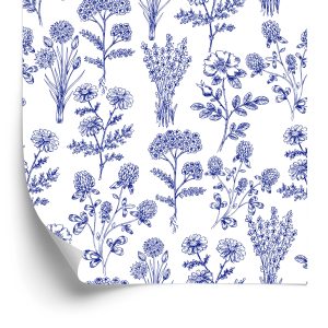 Papier Peint Fleurs Des Champs Bleus – Image 2