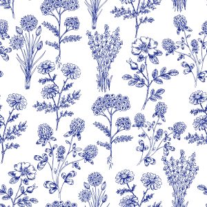 Papier Peint Fleurs Des Champs Bleus – Image 1