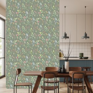 Papier Peint Fleurs De Printemps, Feuilles, 3D, Pour Le Salon – Image 4