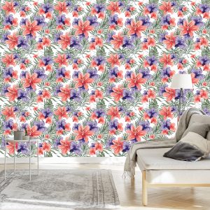 Papier Peint Fleurs Printanières Colorées – Image 3