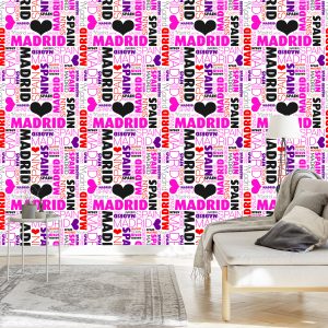 Papier Peint J'aime Madrid – Image 3