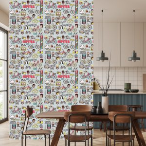 Papier Peint Collage Hipster – Image 4