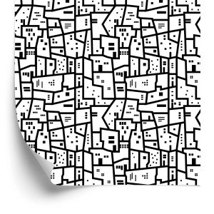 Papier Peint Motif Urbain Minimaliste – Image 2