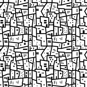 Papier Peint Motif Urbain Minimaliste – Image 1