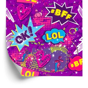 Papier Peint Collage De Fille – Image 2