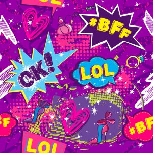 Papier Peint Collage De Fille – Image 1